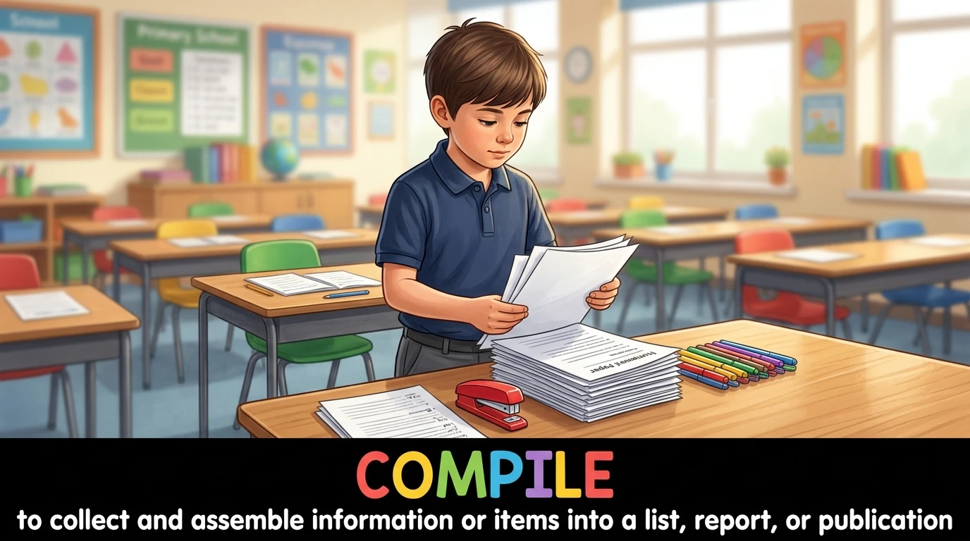 English Illustration for compile